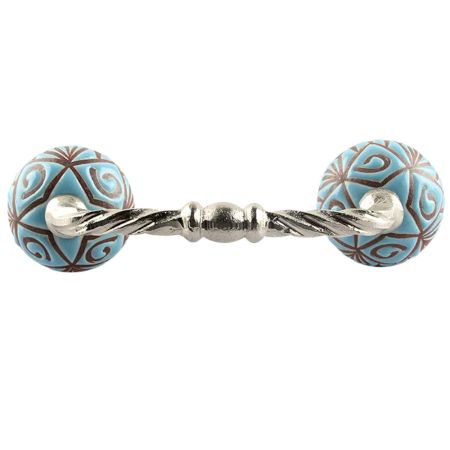 Turquoise Etched Ceramic Cut Bridge Handle Online